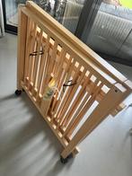 box beukenhout op wieltjes, Kinderen en Baby's, Boxen, Ophalen, Zo goed als nieuw, Rechthoekig, In hoogte verstelbaar