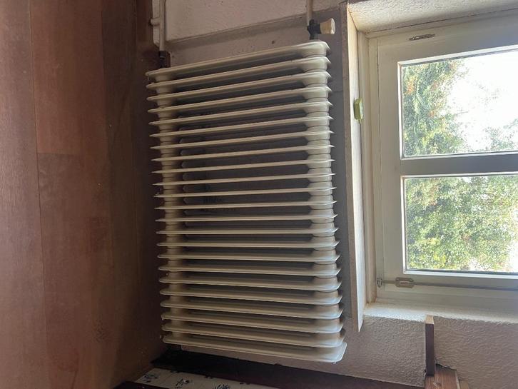 Retro vintage radiator gietijzer 60x95cm, Doe-het-zelf en Verbouw, Verwarming en Radiatoren, Gebruikt, Radiator, 30 tot 80 cm