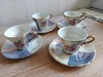 6 prachtige antieke porseleinen mocca kop en schotels, Ophalen of Verzenden, Nieuw, Porselein, Kop(pen) en/of Schotel(s)