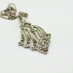 Vintage zilveren collier, Gebruikt, Verzenden, Nvt, Met edelsteen