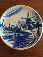 Bord winter schaatsen molen  nostalgisch, Antiek en Kunst, Ophalen of Verzenden