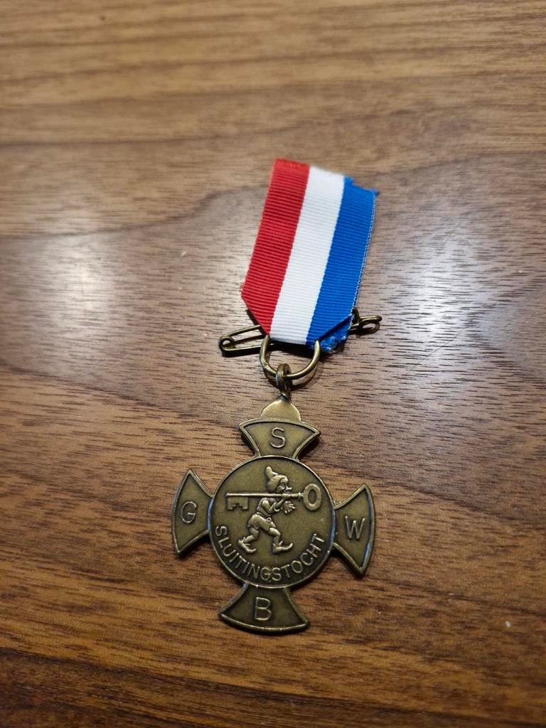 268  Sluitingstocht Medaille S.G.W.B., Ophalen of Verzenden, Overige materialen, Nederland