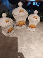 3 aardewerken potten handgemaakt in Delft  voorraadpot, Antiek en Kunst, Antiek | Keramiek en Aardewerk, Ophalen of Verzenden