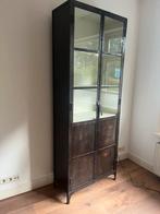 Mooie ijzeren vitrinekast - 80x210 cm, Ophalen, 50 tot 100 cm, 25 tot 50 cm, Met deur(en)