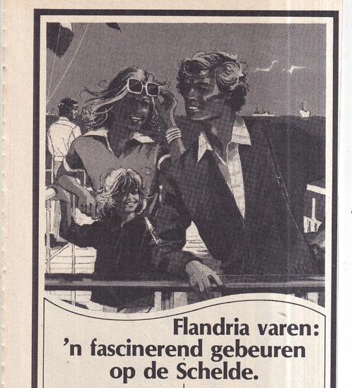 Retro reclame 1977 Flandria Schelde tochten havenrondvaarten, Verzamelen, Retro, Overige typen, Ophalen of Verzenden