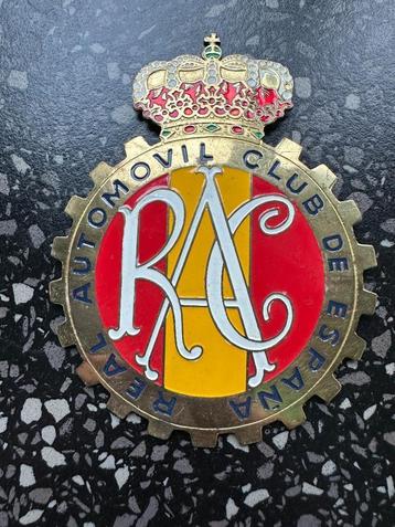 RAC Real Automovil Club De Espana embleem tbv Oldtimer auto  beschikbaar voor biedingen