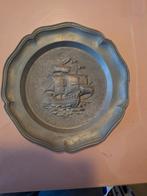 Tinnen Wandbord Zeilboot, Antiek en Kunst, Antiek | Tin, Ophalen of Verzenden