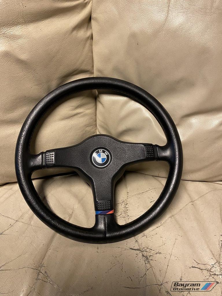 Bmw E30 mtechnik stuur zwart leder M3 E34 E24 3-serie E32, Auto-onderdelen, Besturing, Gebruikt, -, -, Ophalen of Verzenden
