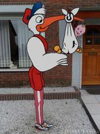 Geboortebord super ooievaar in sportschoenen met baby., Ophalen, Nieuw, Geboortebord