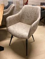 Taupe / beige leatherlook stoffen eetkamerstoelen met kuip, Huis en Inrichting, Stoelen, Nieuw, Vijf, Zes of meer stoelen, Leer