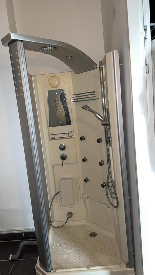 Witte douchecabine, Huis en Inrichting, Badkamer | Complete badkamers, Gebruikt, Ophalen