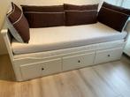 Mooie Ikea uitschuifbare bedbank met 2 matrassen te koop!, Huis en Inrichting, Slaapkamer | Slaapbanken, 80 cm, Wit, Zo goed als nieuw