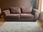 Donker bruin - ribstof - tweezits bank, Huis en Inrichting, Ophalen, Gebruikt, 150 tot 200 cm, Tweepersoons
