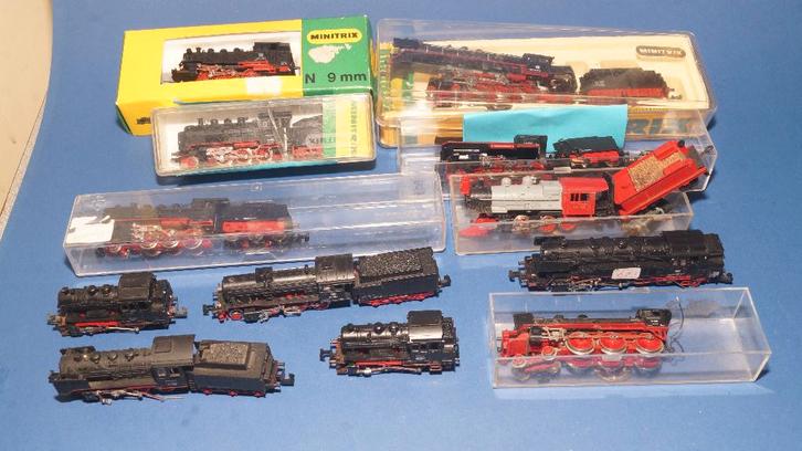 OPRUIMING!! 12x minitrix stoomlocs reparabel kavel 5, Hobby en Vrije tijd, Modeltreinen | N-Spoor, Gebruikt, Locomotief, Gelijkstroom