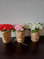 3x kunstroosjes/plantjes, Huis en Inrichting, Ophalen of Verzenden