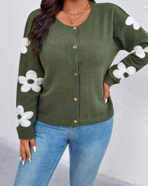 Vest Charu Groen (44-50), Kleding | Dames, Grote Maten, Nieuw, Trui of Vest, Groen, Verzenden