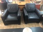 Zwarte fauteuils, Huis en Inrichting, Fauteuils, Ophalen, Gebruikt, Zwart, X