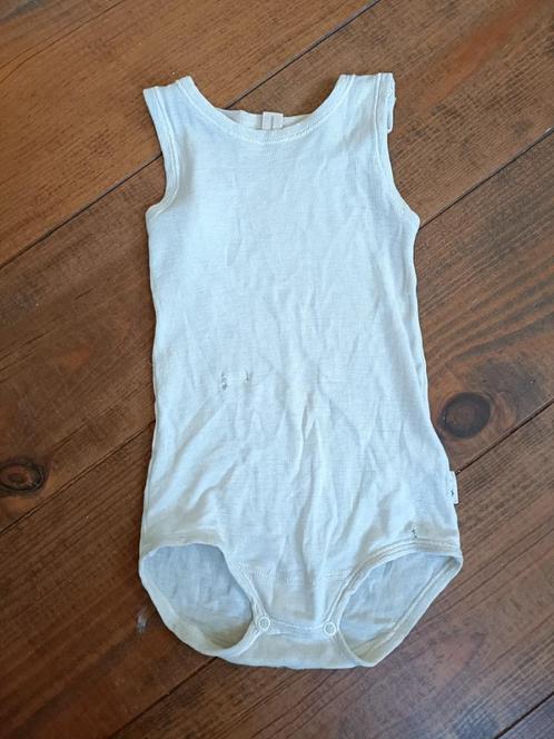 Mouwloze romper Dilling wol-zijde 86 wit, Kinderen en Baby's, Babykleding | Maat 86, Gebruikt, Jongetje of Meisje, Nacht- of Onderkleding