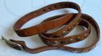 Smalle leren riem/ceintuur met studs. 85/90 cm., Echt leder, Smalle, 80 tot 90 cm, Ophalen of Verzenden