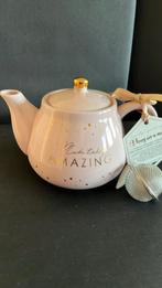 Schattig theepotje met theezeef, 0,5 liter (nieuw), Overige typen, Nieuw, Ophalen of Verzenden, Overige stijlen