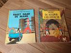 2 Vintage Stripboeken Kuifje Raket naar de Maan en Ottokar, Gelezen, Meerdere stripboeken, Verzenden, Hergé