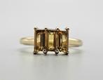 Gouden Vintage ring met edelsteen citrien. 2023/498.