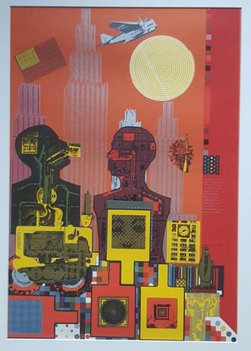 Eduardo L Paolozzi (1924) Kl Zeefdruk "As is When" Ges Ged beschikbaar voor biedingen