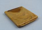 Gemarmerde Celluloid spiegeldoos / compact met rozen, Ophalen of Verzenden