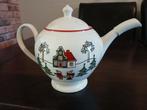 Wedgwood Windsor Christmas Theepot met wintertafereel, Overige typen, Ophalen of Verzenden, Zo goed als nieuw, Overige stijlen