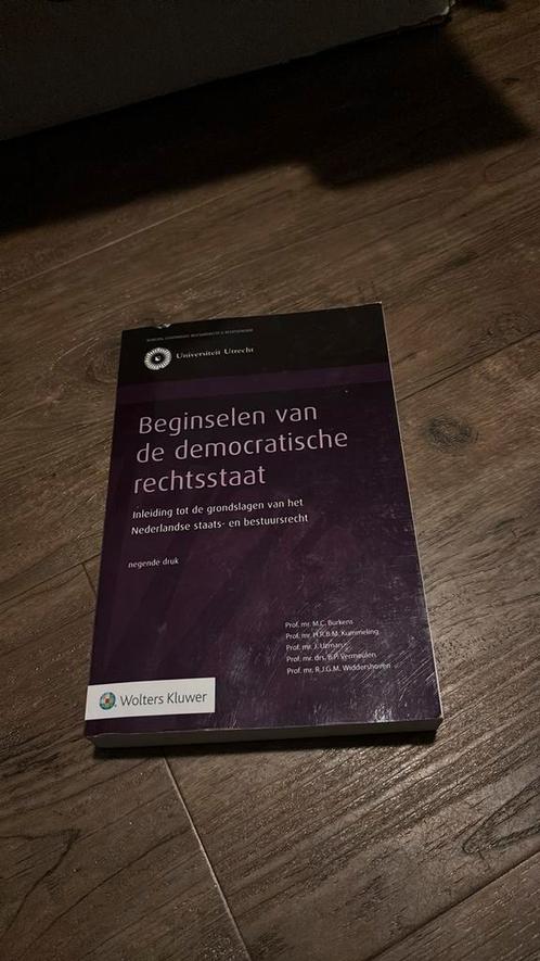 Beginselen van de democratische rechtsstaat 9e druk, Boeken, Studieboeken en Cursussen, Zo goed als nieuw, WO, Alpha, Ophalen of Verzenden