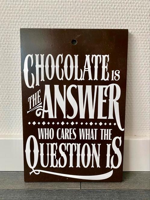 Tekstbord, chocola, bruiloft, Huis en Inrichting, Woonaccessoires | Tekstborden en Spreuken, Nieuw, Ophalen of Verzenden