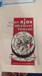 Geef ajax zn gezicht terug sticker afca vak410 f-side, Ophalen of Verzenden, Zo goed als nieuw