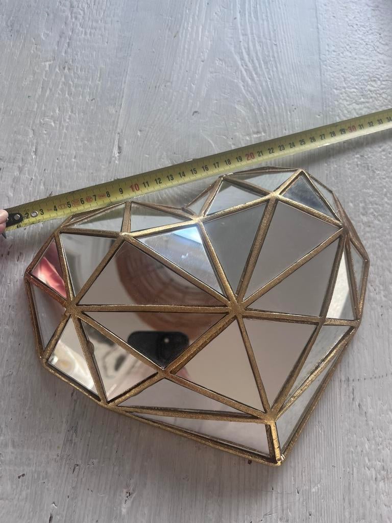 Spiegel hartvom, Huis en Inrichting, Woonaccessoires | Spiegels, Ophalen, Minder dan 50 cm, Zo goed als nieuw, Minder dan 100 cm