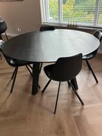 Mooie zwarte Eettafel - Rond - 150cm, Huis en Inrichting, Tafels | Eettafels, Ophalen, 100 tot 150 cm, Rond, Zo goed als nieuw