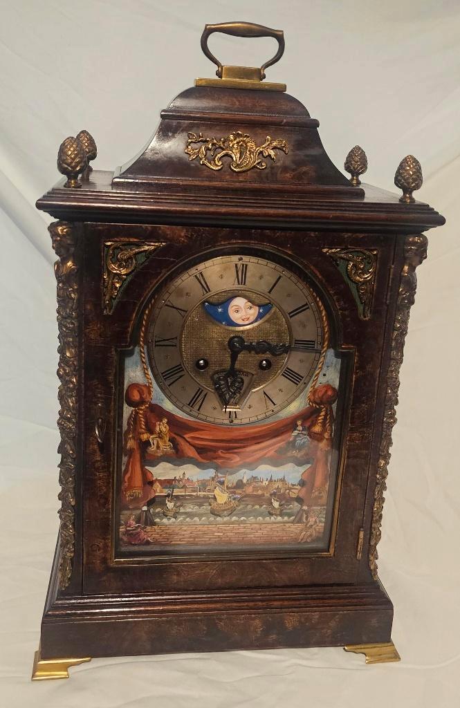 antieke tafelklok met scheepjes mechaniek, Antiek en Kunst, Antiek | Klokken, Ophalen