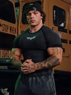 Youngla batman Compressie T-shirts maat M, Fitness, Maat 48/50 (M), Zwart, Nieuw