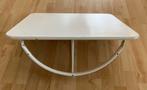 Klaptafel met wandmontage wit metaal, Metaal of Aluminium, 55 tot 75 cm, Zo goed als nieuw, Rechthoekig