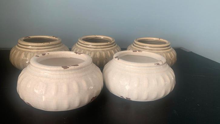 5 waxinelichthouders van Riverdal, Huis en Inrichting, Woonaccessoires | Kandelaars en Kaarsen, Zo goed als nieuw, Minder dan 25 cm