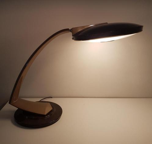 Vintage Fase Madrid Boomerang 2000 bureaulamp, 1960, Huis en Inrichting, Lampen | Tafellampen, Gebruikt, Minder dan 50 cm, Glas