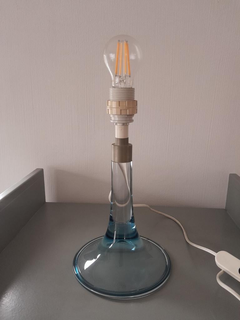 Vintage Holmegaard glazen lampvoet - tafellamp, Huis en Inrichting, Ophalen of Verzenden, Zo goed als nieuw