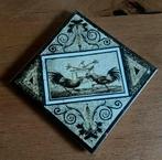 Tegeltje Hanengevecht   kock Fight   Hahnen Kampf, Antiek en Kunst, Ophalen of Verzenden, Rechthoekig