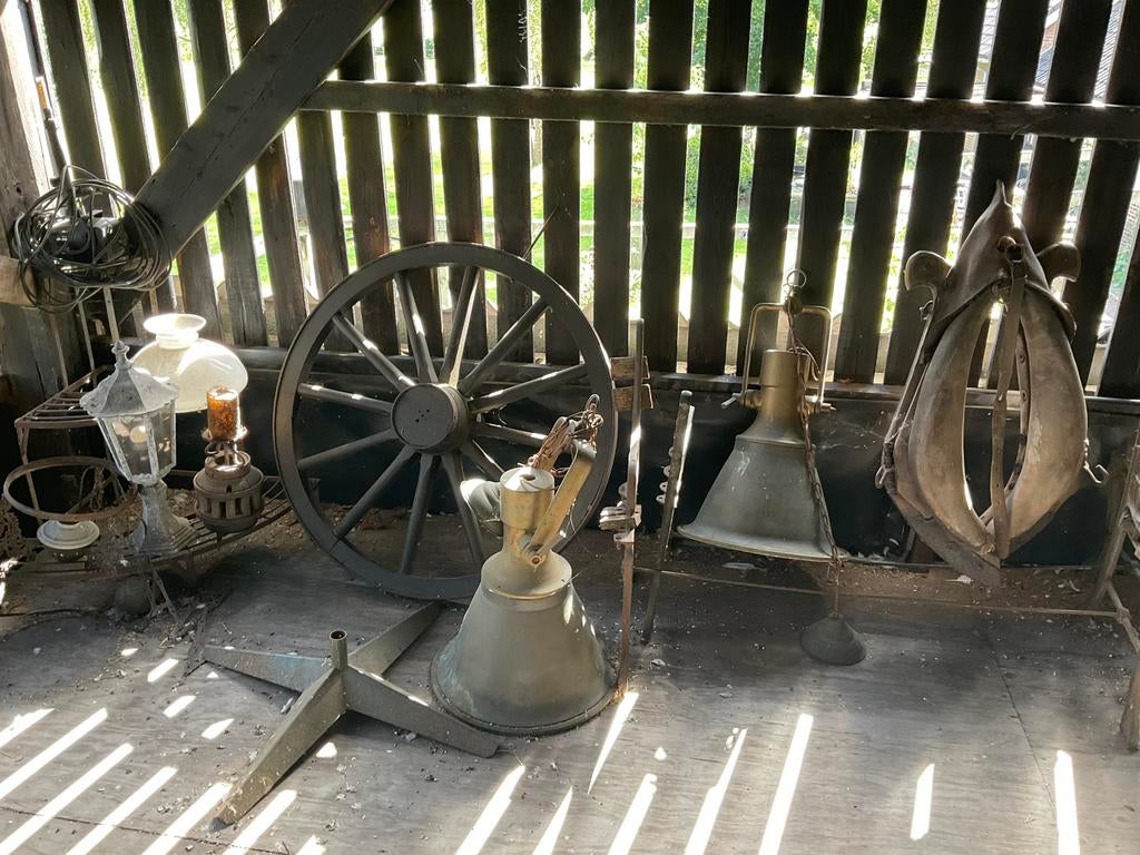 2 zware Koperen hang lampen, Antiek en Kunst, Ophalen