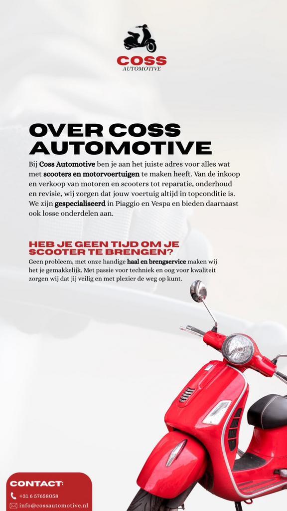 🛵 Onderhoud Scooters & Motorvoertuigen Barendrecht 🛵, Motoren, Tuning en Styling, Ophalen