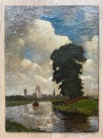 Hollands landschap, Antiek en Kunst, Kunst | Schilderijen | Klassiek, Ophalen of Verzenden