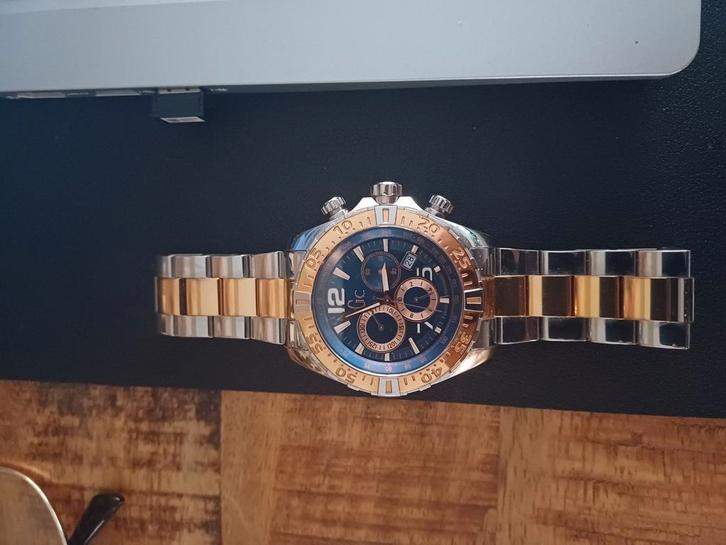 Zeer Mooie Staal Gouden GC Chronograaf Horloge, Sieraden, Tassen en Uiterlijk, Horloges | Heren, Zo goed als nieuw, Overige merken