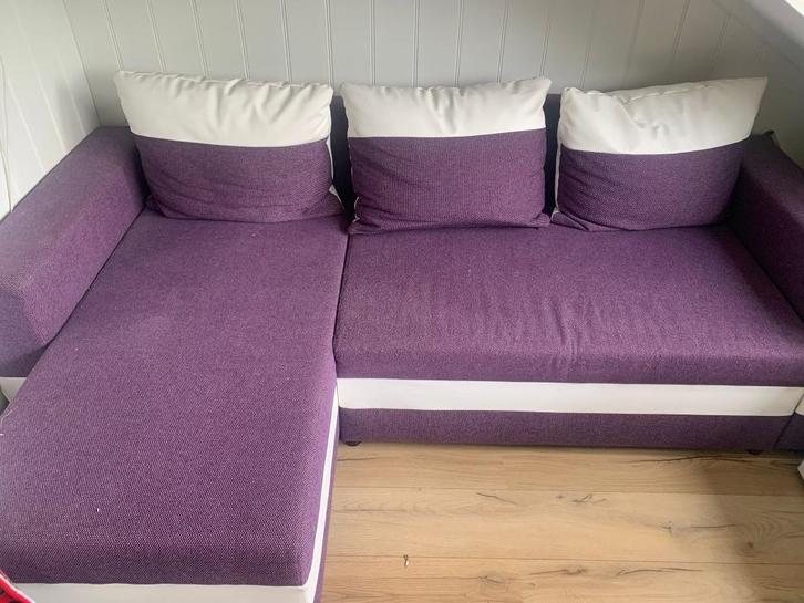 slaapbank, Huis en Inrichting, Slaapkamer | Slaapbanken, Zo goed als nieuw, 140 cm, 220 cm, Tweepersoons, Wit, Overige kleuren