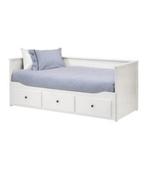Ikea Hemnes Bedbank, Huis en Inrichting, Slaapkamer | Bedden, 80 cm, Gebruikt, Eenpersoons, Wit