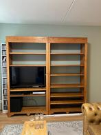 Massieve eiken boekenkasten modern, Huis en Inrichting, Kasten | Boekenkasten, 25 tot 50 cm, Zo goed als nieuw, 200 cm of meer