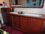 Kersenhout kast en spiegel, ook eettafel en salontafel, Huis en Inrichting, Kasten | Dressoirs, Ophalen
