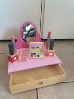 Houten make up kaptafeltje met spiegel en houten make up, Kinderen en Baby's, Speelgoed | Houten speelgoed, Zo goed als nieuw